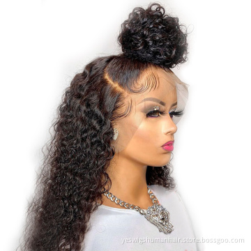 Wholesale Cheap  Hd Transparent Full Lace Frontal Closure Wigs  Loose Deep Wave Human Hair Pre Plucked Baby Hair For white women